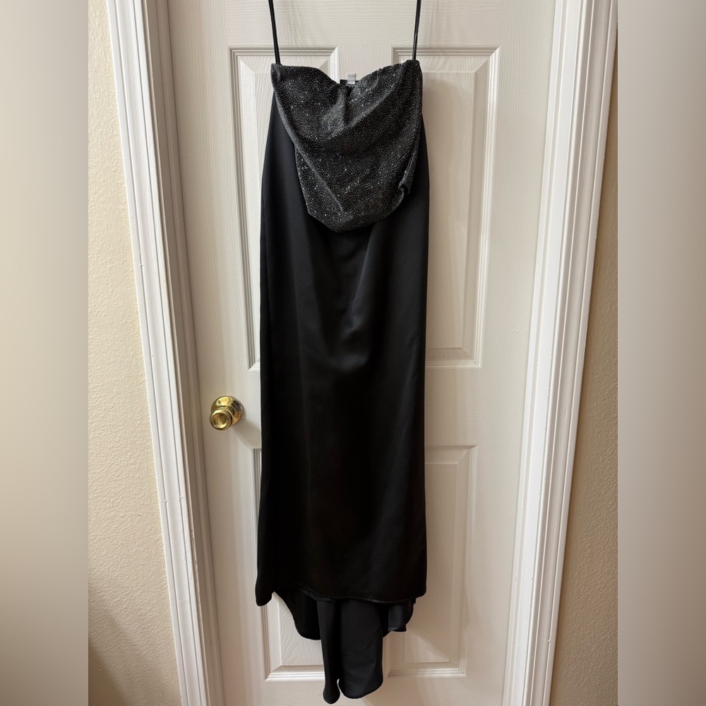 Vintage Prom Dress- 2 piece with Black High Low Skirt - Circa 2000